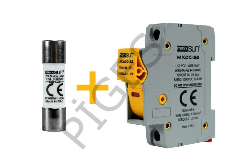 DC Sigorta + Sigorta Yuvası (16 1000V)