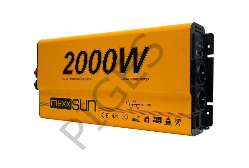 Mexxsun 12 Volt 2000 Watt (ATS) Tam Sinus UPS Ekranlı inverter