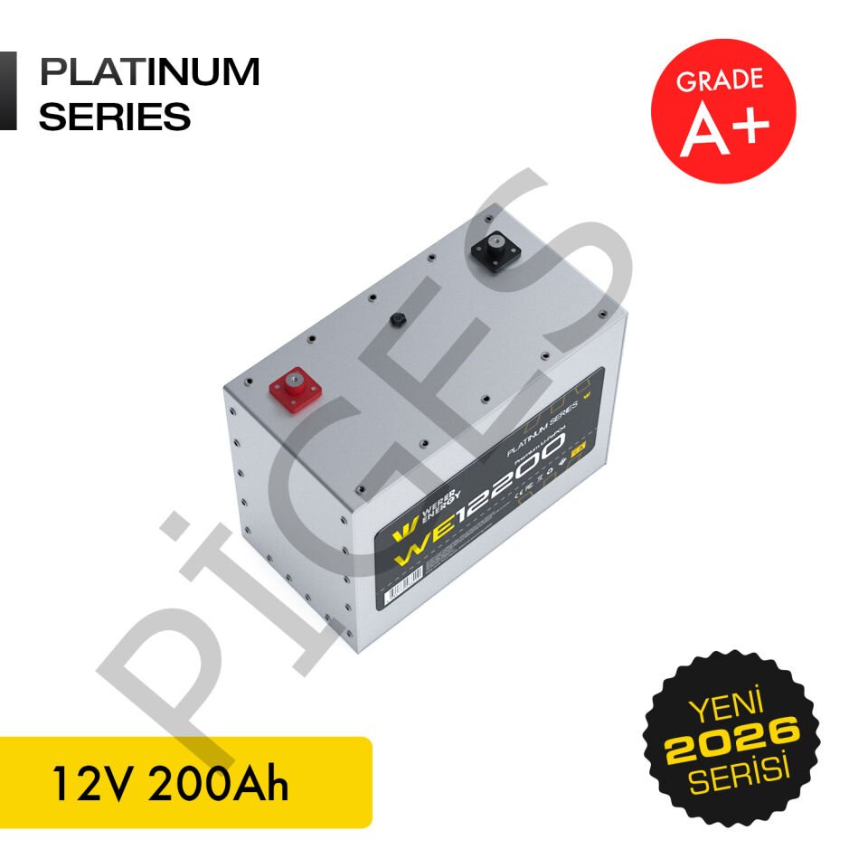 WERER ENERGY 12V | 200 AH LiFePO4 Lityum Demir Fosfat Batarya/Akü – Bluetooth