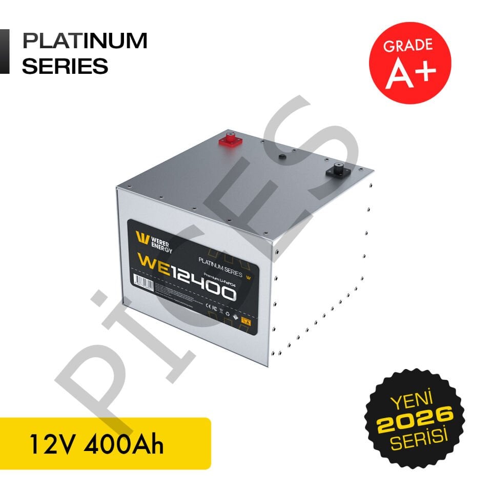 WERER ENERGY 12V | 400 AH LiFePO4 Lityum Demir Fosfat Batarya/Akü – Bluetooth
