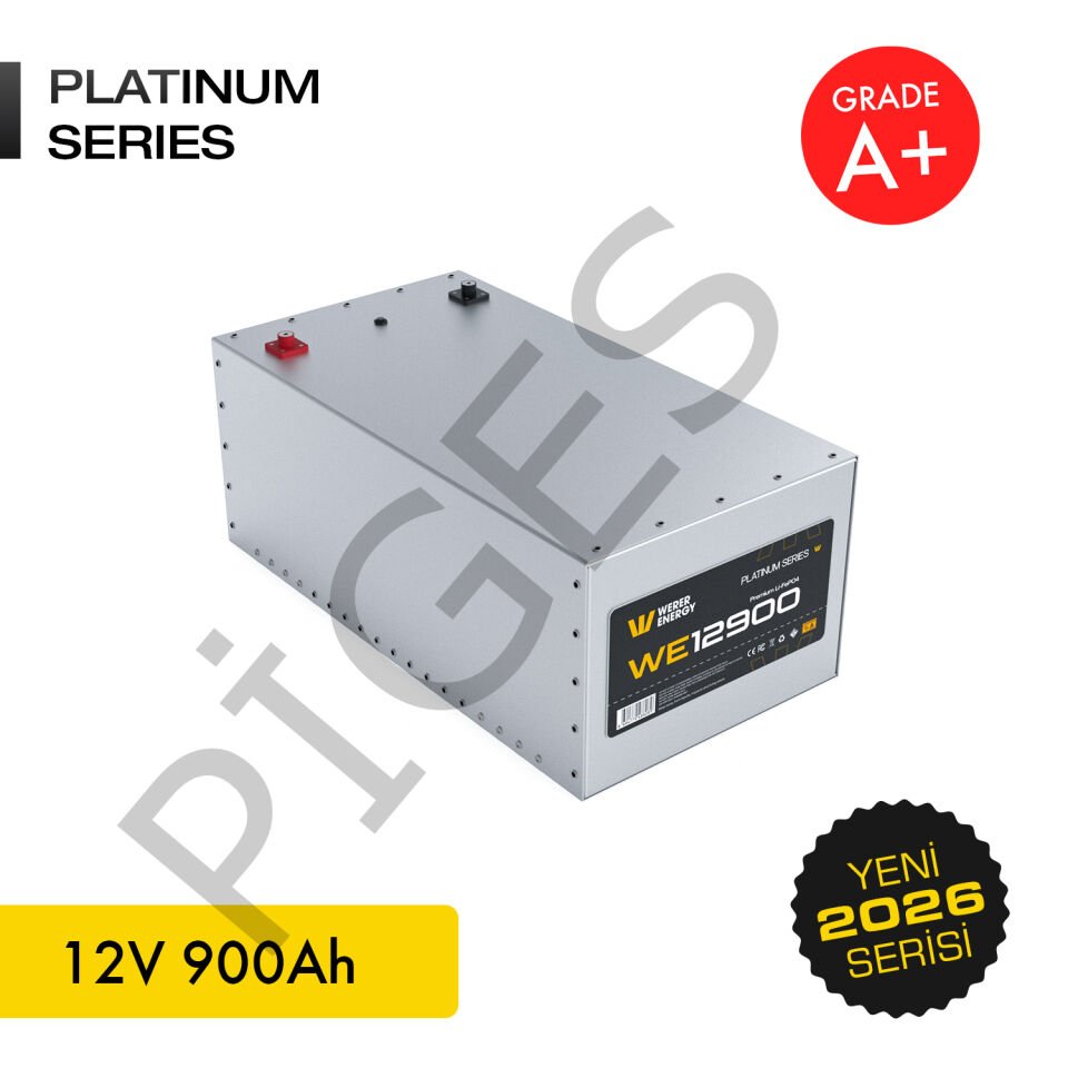 WERER ENERGY 12V | 900 AH LiFePO4 Lityum Demir Fosfat Batarya/Akü – Bluetooth