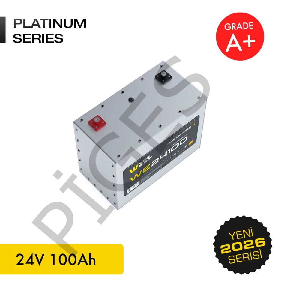 WERER ENERGY 24V | 100 AH LiFePO4 Lityum Demir Fosfat Batarya/Akü – Bluetooth