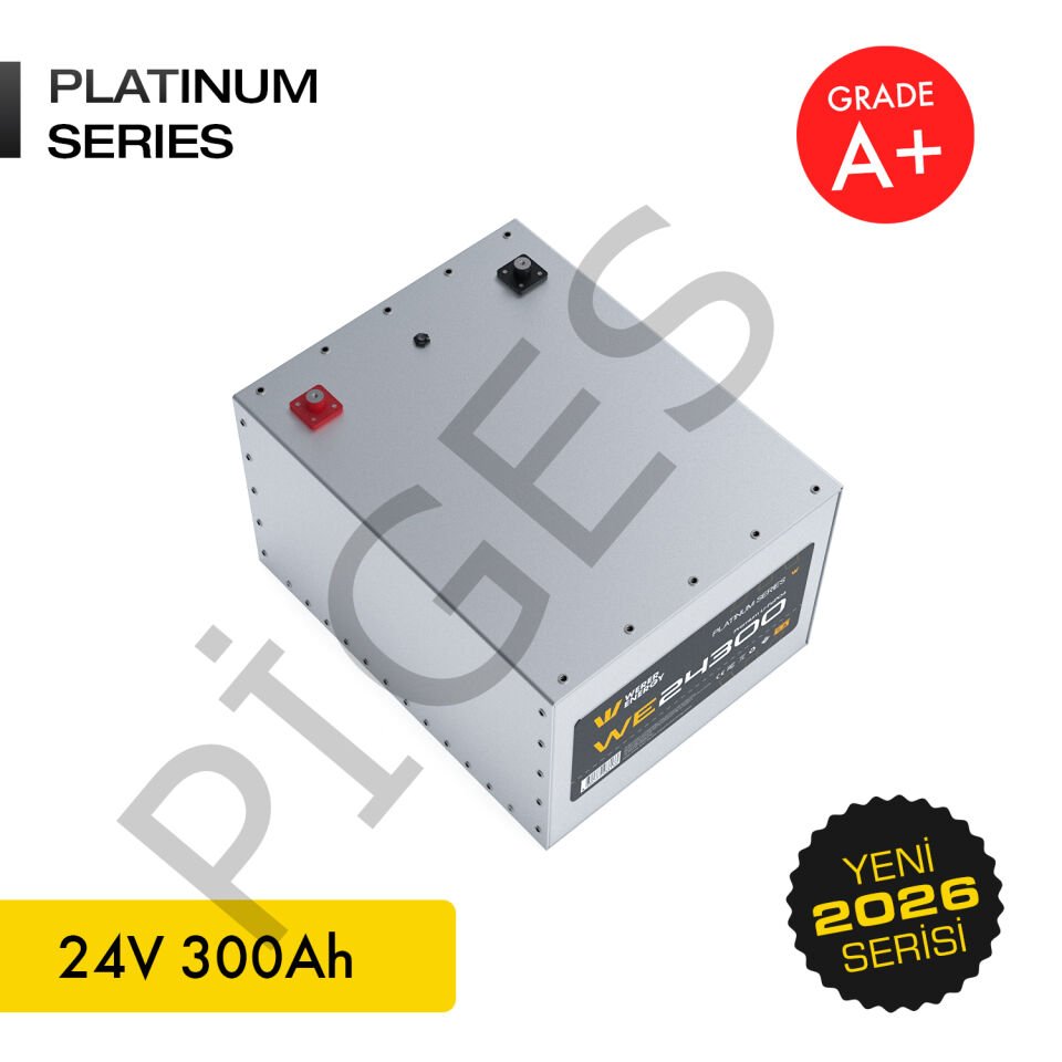WERER ENERGY 24V | 300 AH LiFePO4 Lityum Demir Fosfat Batarya/Akü – Bluetooth