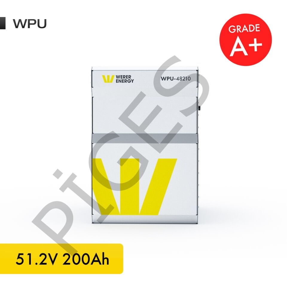 WERER ENERGY 51.2V | 210 AH 10.7 KW WPU LiFePO4 Lityum Demir Fosfat Batarya/Akü – Bluetooth