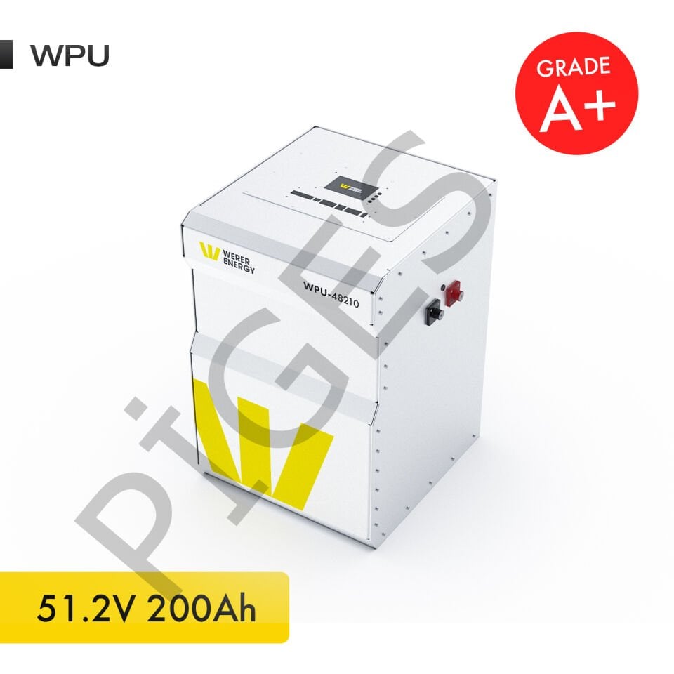 WERER ENERGY 51.2V | 210 AH 10.7 KW WPU LiFePO4 Lityum Demir Fosfat Batarya/Akü – Bluetooth