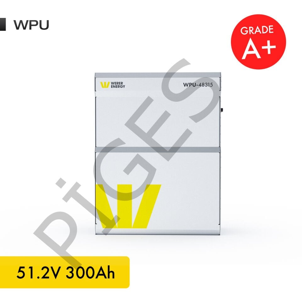 WERER ENERGY 51.2V | 315AH 16.1  KW WPU LiFePO4 Lityum Demir Fosfat Batarya/Akü – Bluetooth