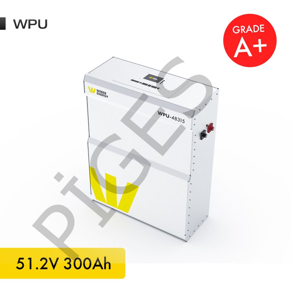 WERER ENERGY 51.2V | 315AH 16.1  KW WPU LiFePO4 Lityum Demir Fosfat Batarya/Akü – Bluetooth