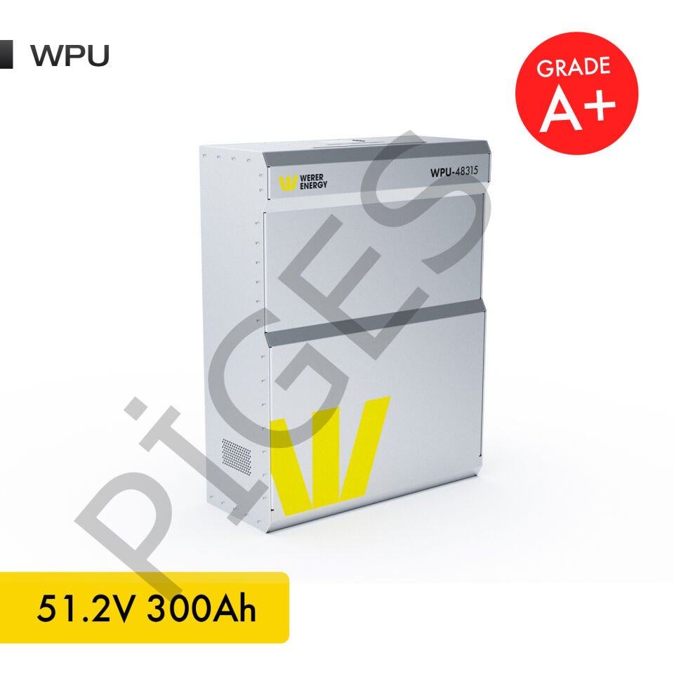 WERER ENERGY 51.2V | 315AH 16.1  KW WPU LiFePO4 Lityum Demir Fosfat Batarya/Akü – Bluetooth